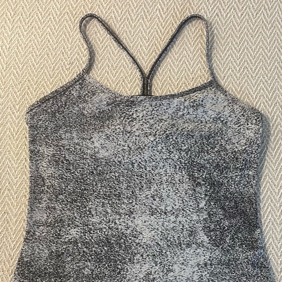 lululemon athletica Tops - Lululemon Power Y Tank - Size 10 - Black & Grey - Very Soft
